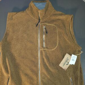 Stillwater Supply Co 2XL Brown Rust Zip Sleeveless Knit Vest Polyester NEW NWT